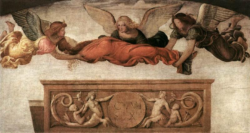 LUINI, Bernardino St Catherine Carried to her Tomb by Angels asg oil painting image